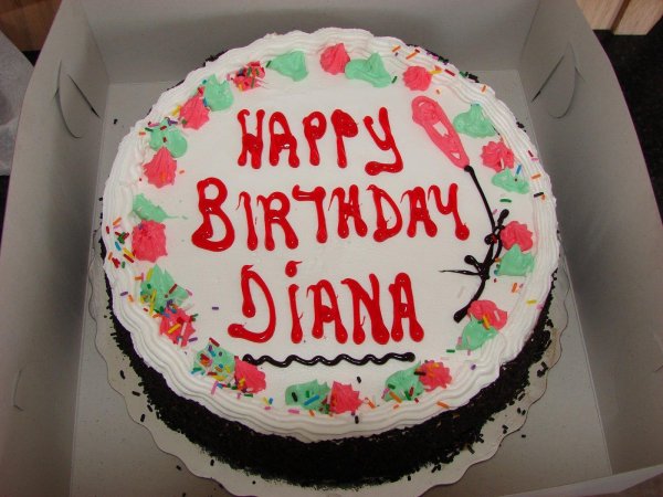торт с днём рождения диана