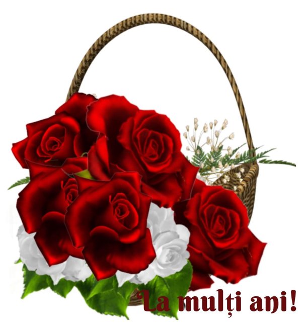 розы в корзине