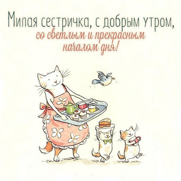 доброе утро сестрёнка прикольные
