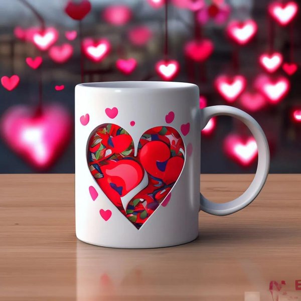 кружка сердце