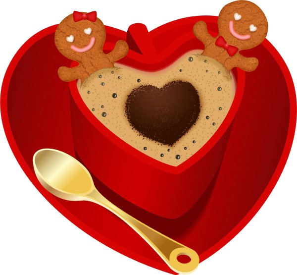 кофе сердце