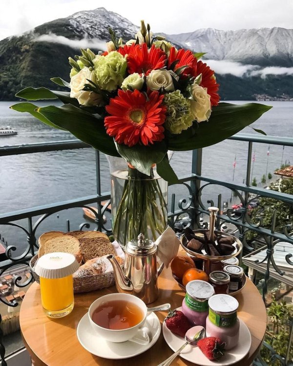 озеро комо италия завтрак