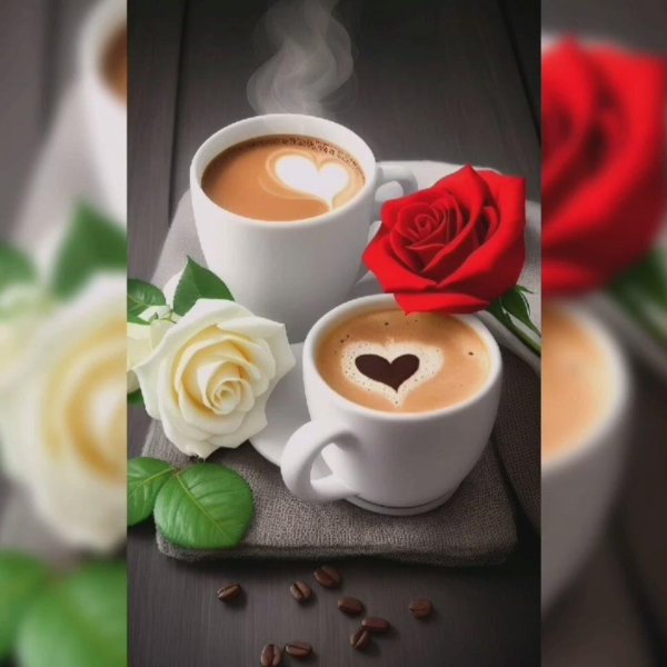 coffee with roses