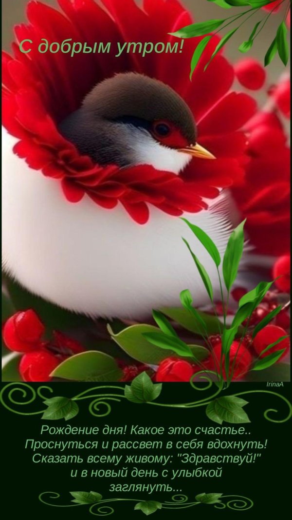 красивая птица