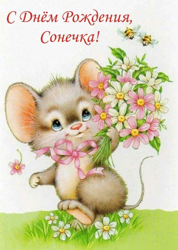 зверюшки с цветами