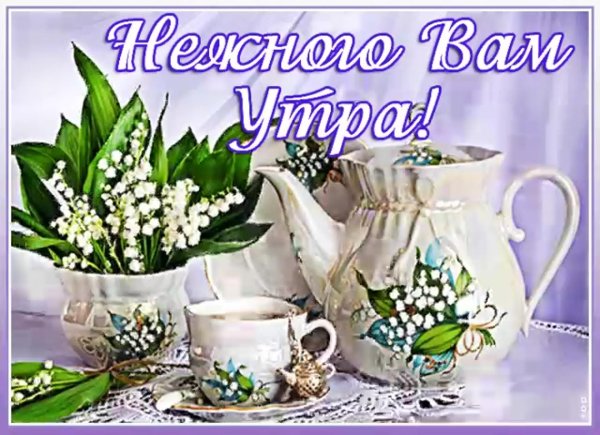 открытка с добрым утром весенние