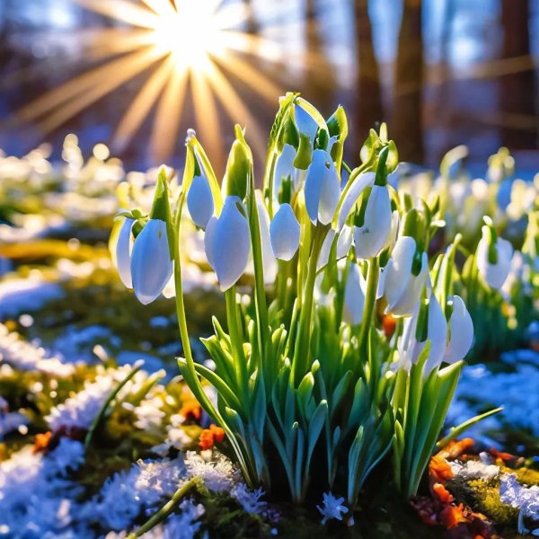 красивые подснежники