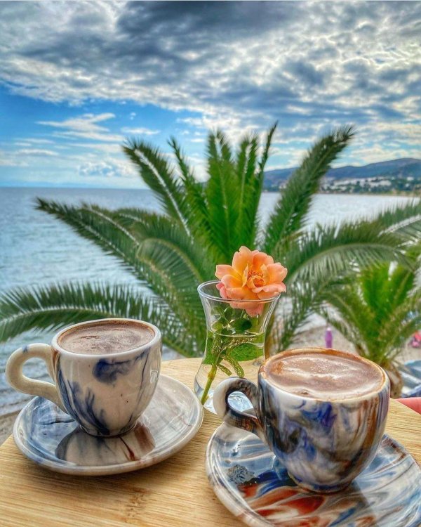кофе на море