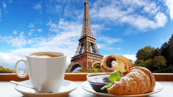 франция круассаны эйфелева башня