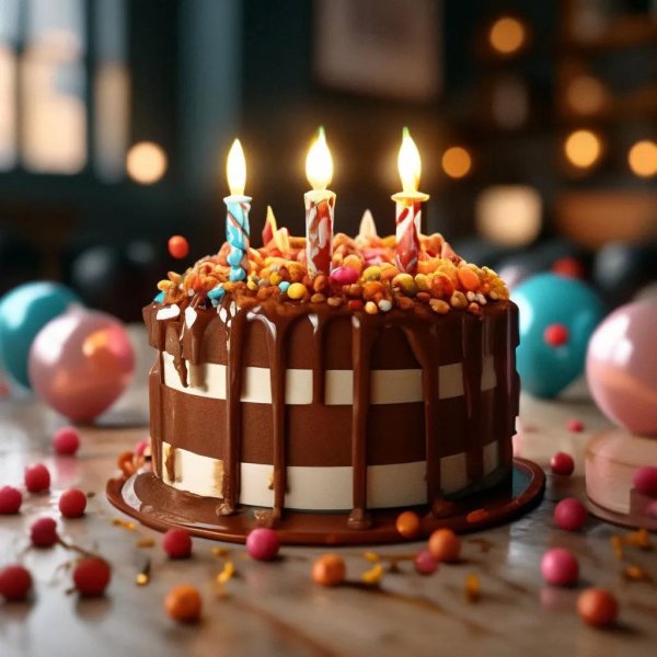 тортик со свечами