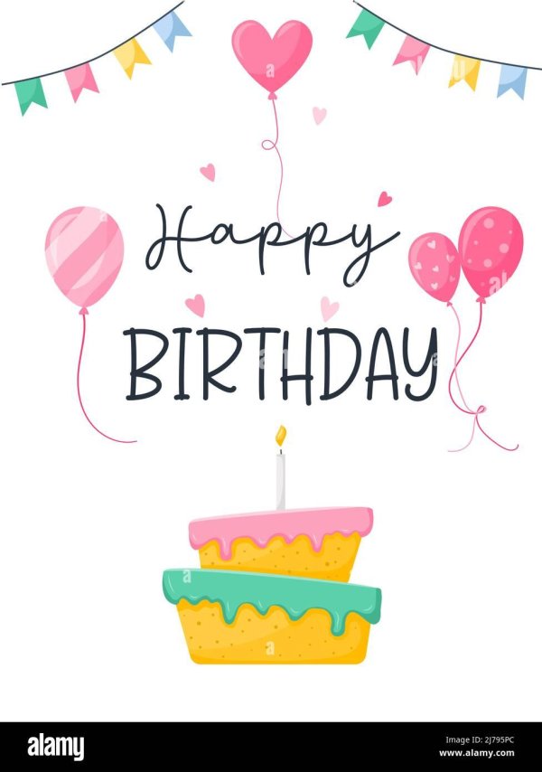 открытка с тортом