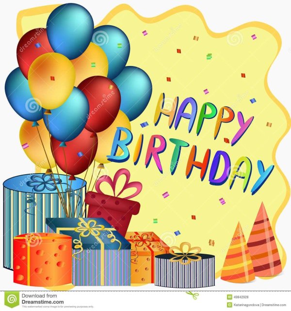 открытки с тортом и шарами