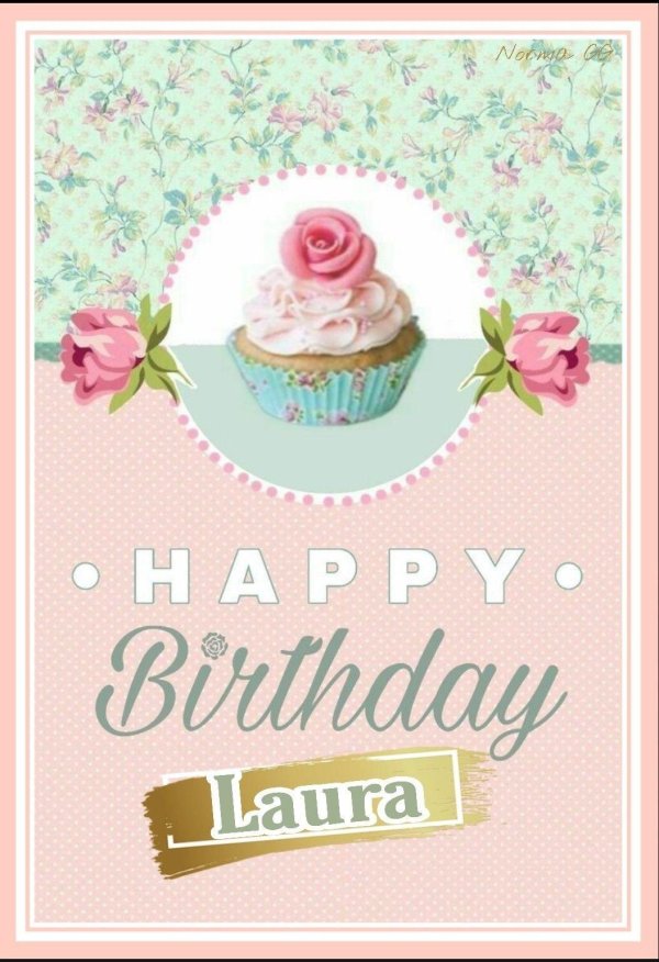 открытка с днём рождения лаура