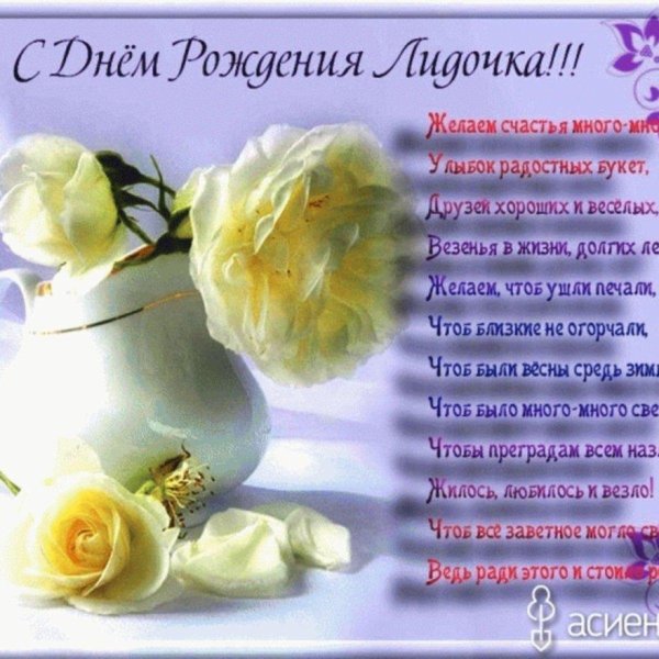 с днем рождения лидочка