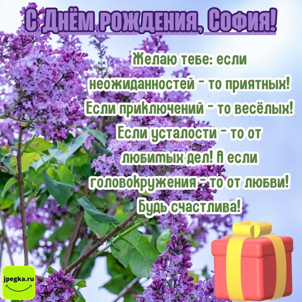 сирень с пожеланиями