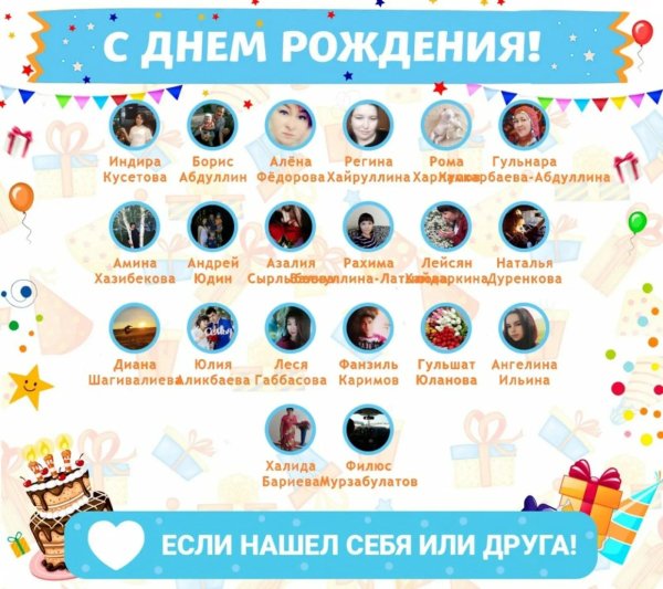 поздравляем именинников