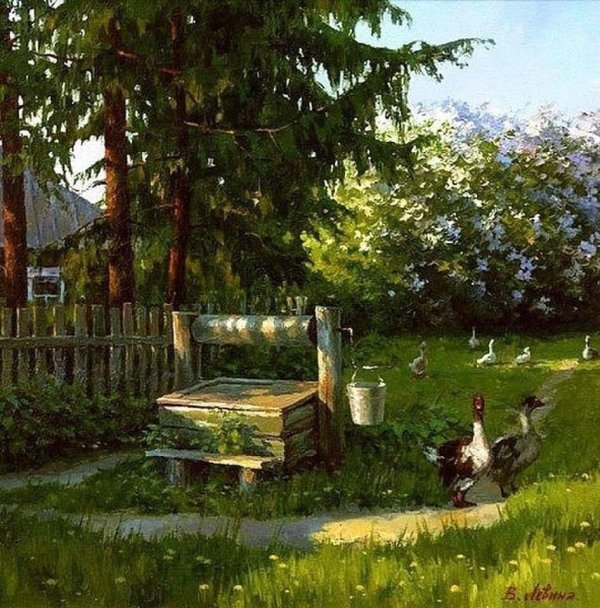 виктория левина художник пейзаж деревни