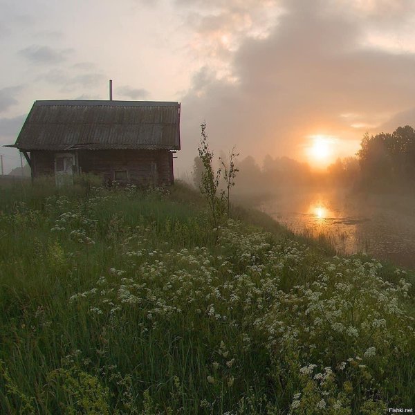 утренний пейзаж деревня герасимов