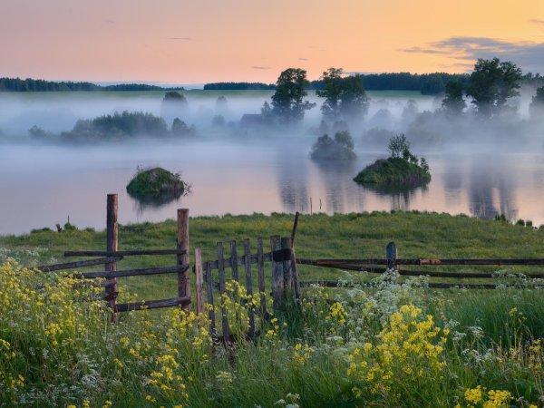 пейзажи деревенской околицы