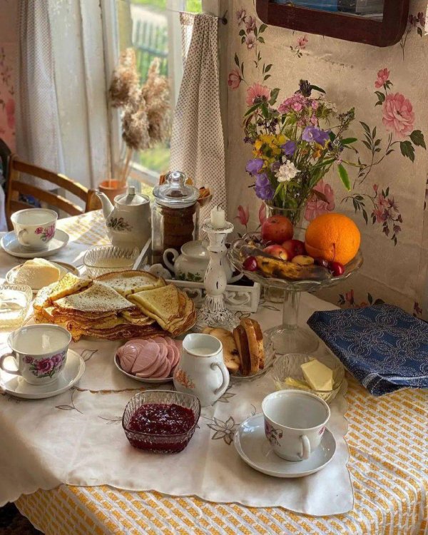 завтрак сервировка