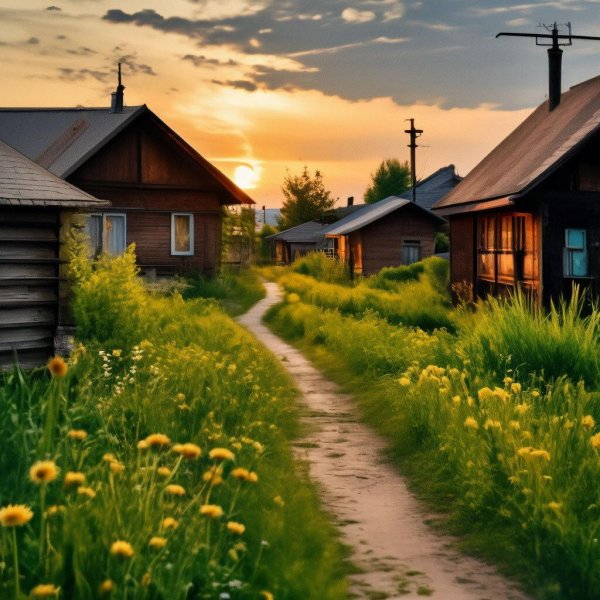 русская деревня