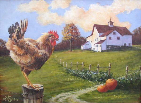 картина курица