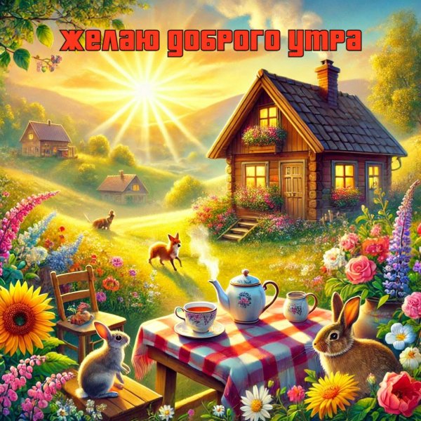 открытка с пожеланием доброго утра