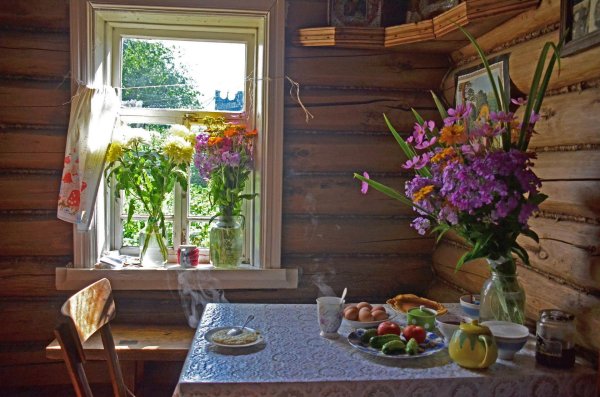 вид из деревенского окна