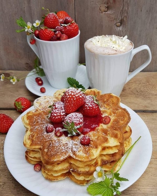 вкусный и красивый завтрак