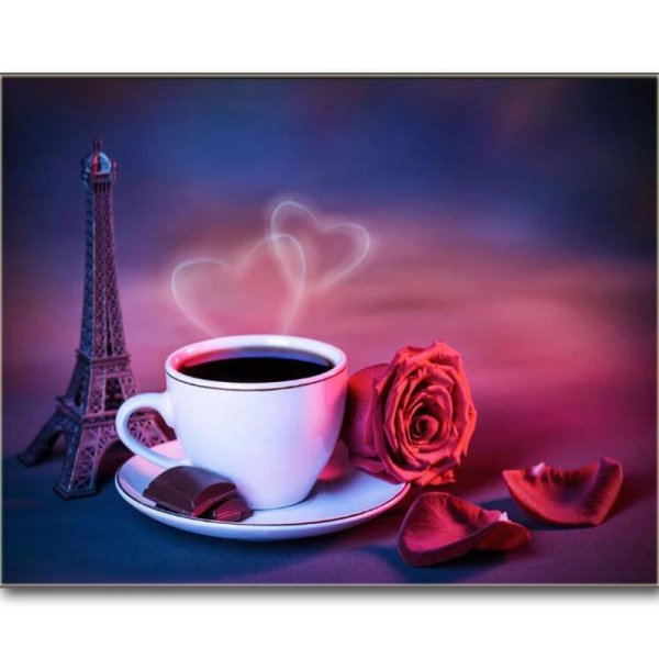 утренний кофе для тебя женщине романтического