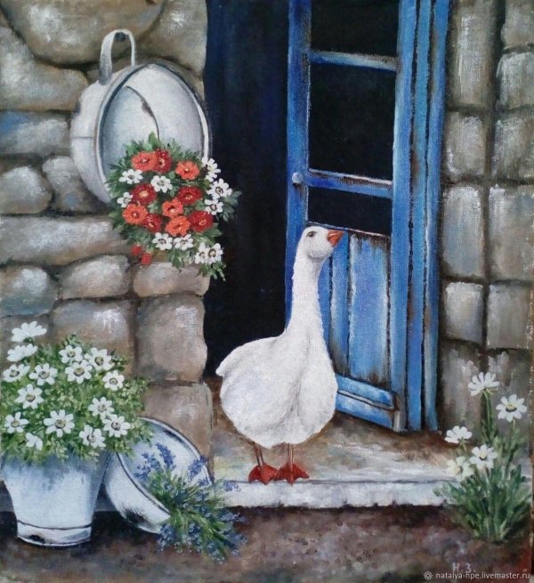 картина гуси