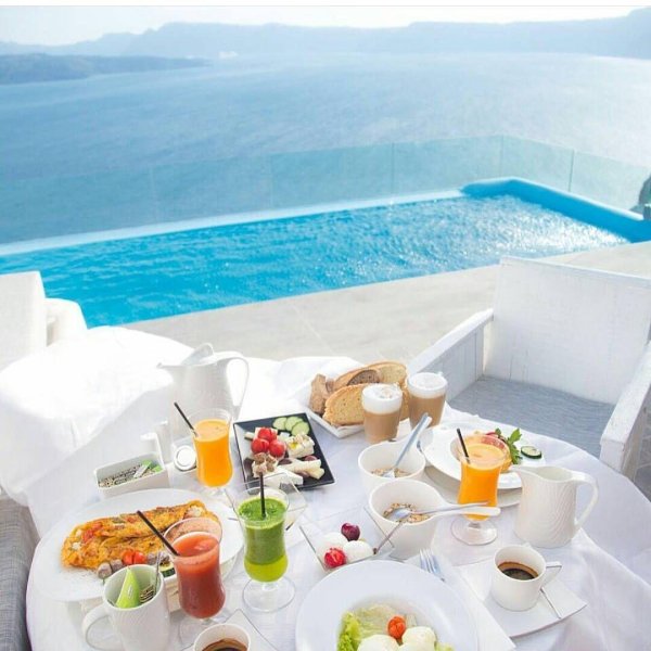 санторини греция завтрак
