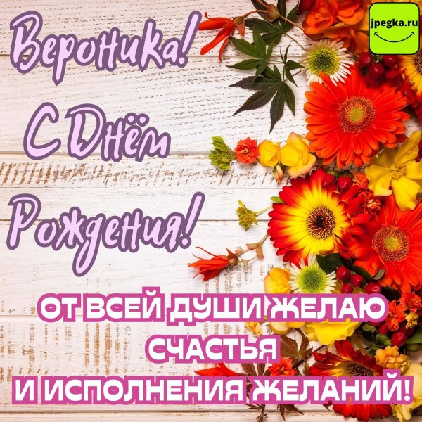 открытка с днём рождения вероника красивые