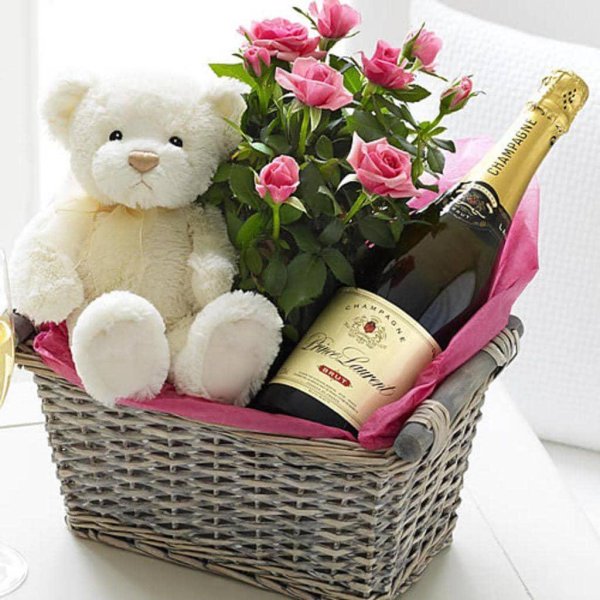 цветы шампанское