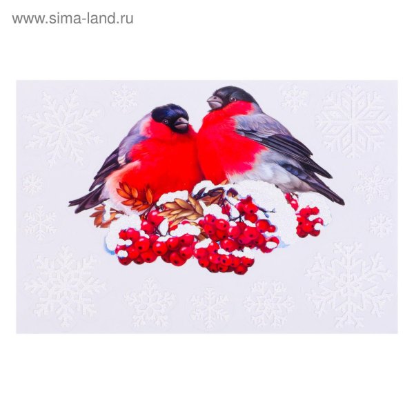 новогодние наклейки снегири