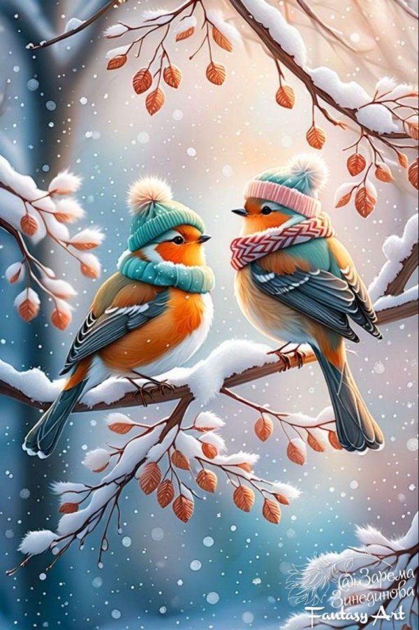 зимние птички