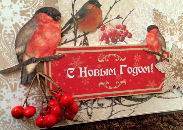 новогодние открытки со снегирями