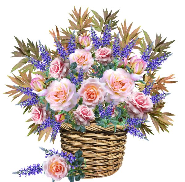 цветы корзина