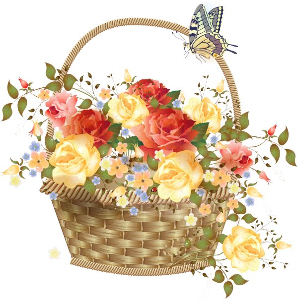 корзинка с цветами