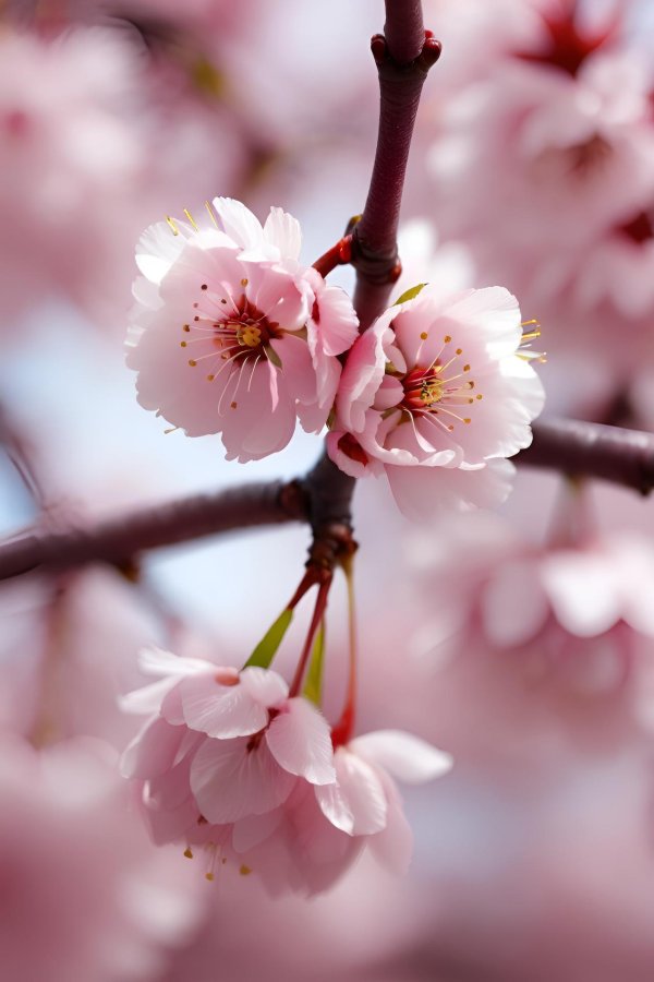 ветка цветущей сакуры