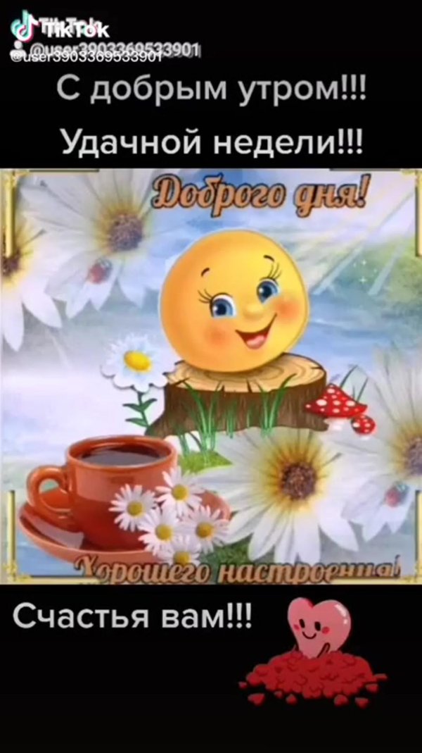 с добрым утром удачной недели