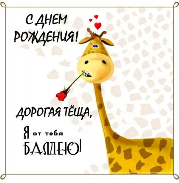 с днём рождения тёща прикольные открытки