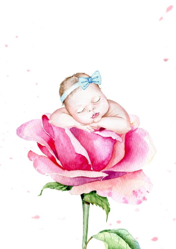 акварельные для новорожденных