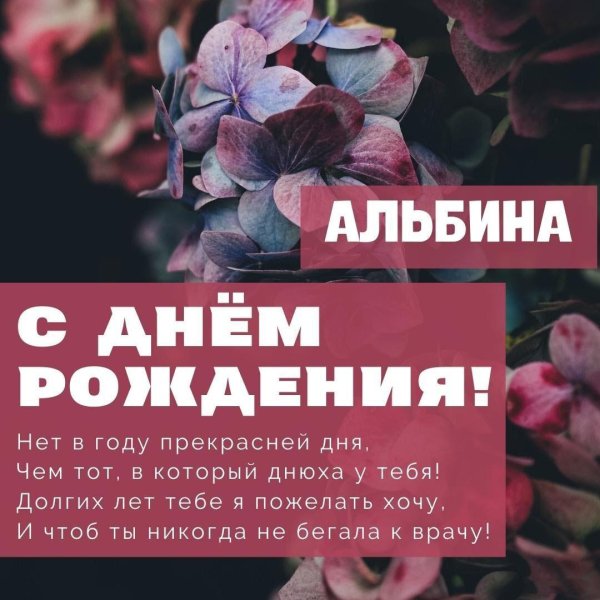 с днем рождения альбина