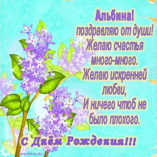 с днем рождения альбина