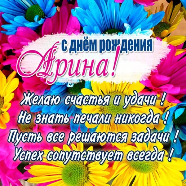 с днём рождения арина поздравление