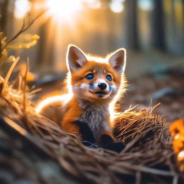 маленькие лисята