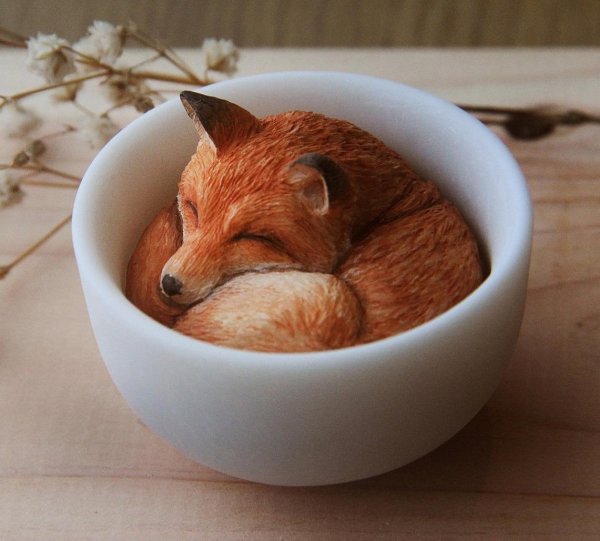 лиса полимерная глина