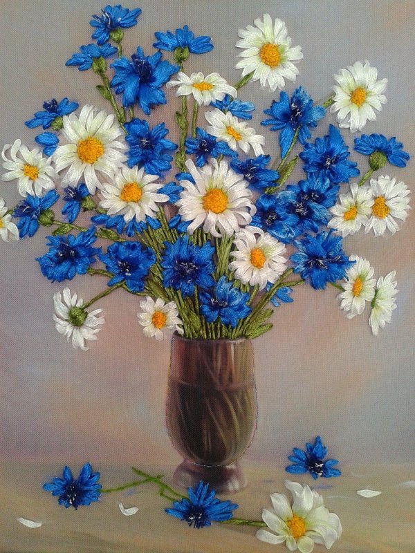 картина васильки