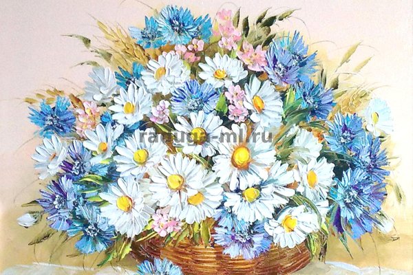 алмазная мозаика василечки васильки